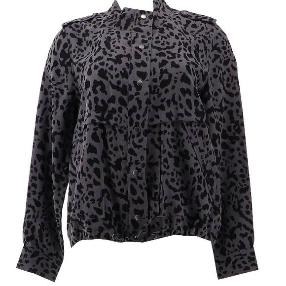 We Living in Yellow Utility Jacket Graphite Leopard - Picture 1 of 7